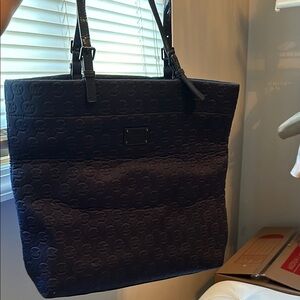 Michael Kors Navy Quilted Tote Bag